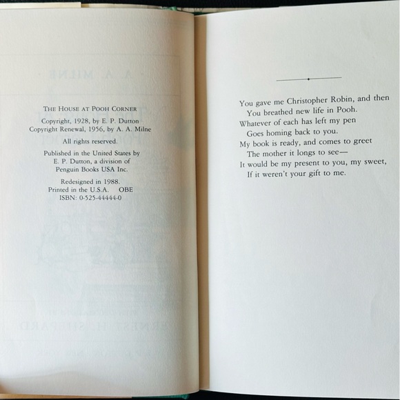 The House At Pooh Corner AA Milne Ernest H Shepard Hardcover Book - Picture 5 of 9
